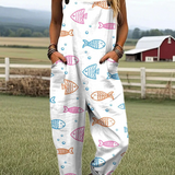 Ocean Whimsy Dungarees