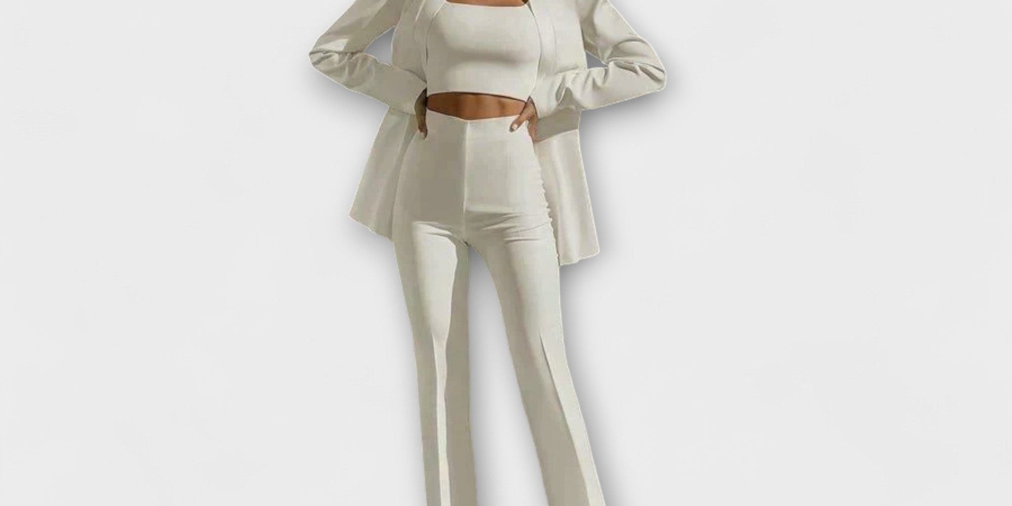 Selina – Stylish Three-Piece Set (Blazer, Top, Trousers)