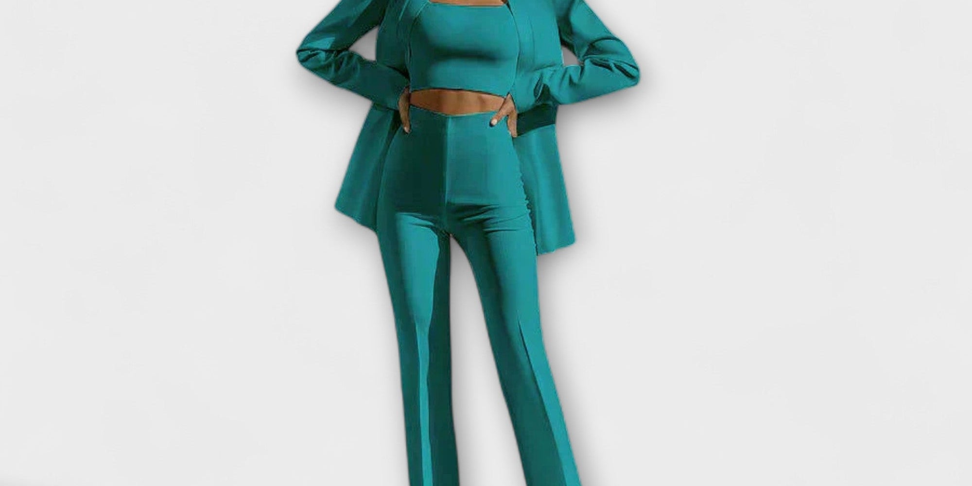 Selina – Stylish Three-Piece Set (Blazer, Top, Trousers)