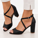 Freya | Suede Block Heel Sandals