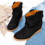Millie | Suede Cowboy Ankle Boots