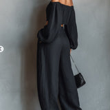 Carmen | Off-Shoulder Set with Wide Trousers