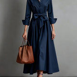Carmen | Elegant Maxi Dress with Bow Detail