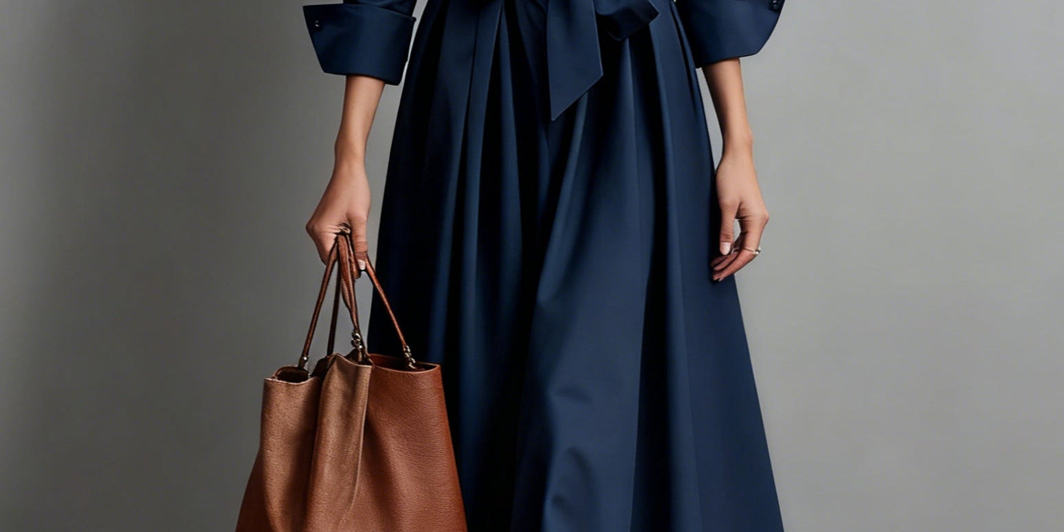 Carmen | Elegant Maxi Dress with Bow Detail