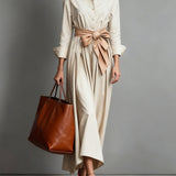 Carmen | Elegant Maxi Dress with Bow Detail