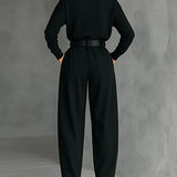 Carmen | Black 2-Piece Set with Belt
