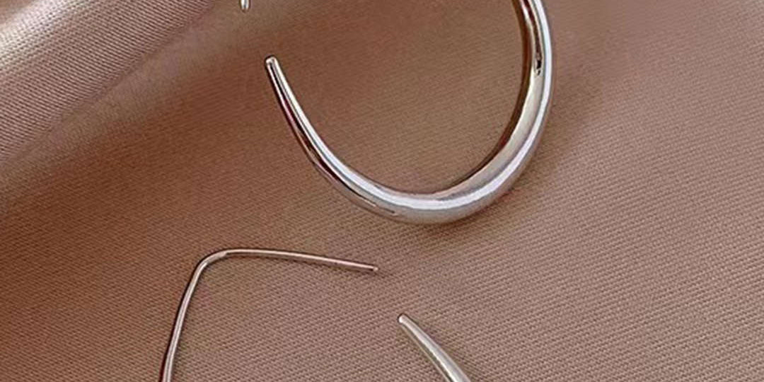 Oval Metal Earrings