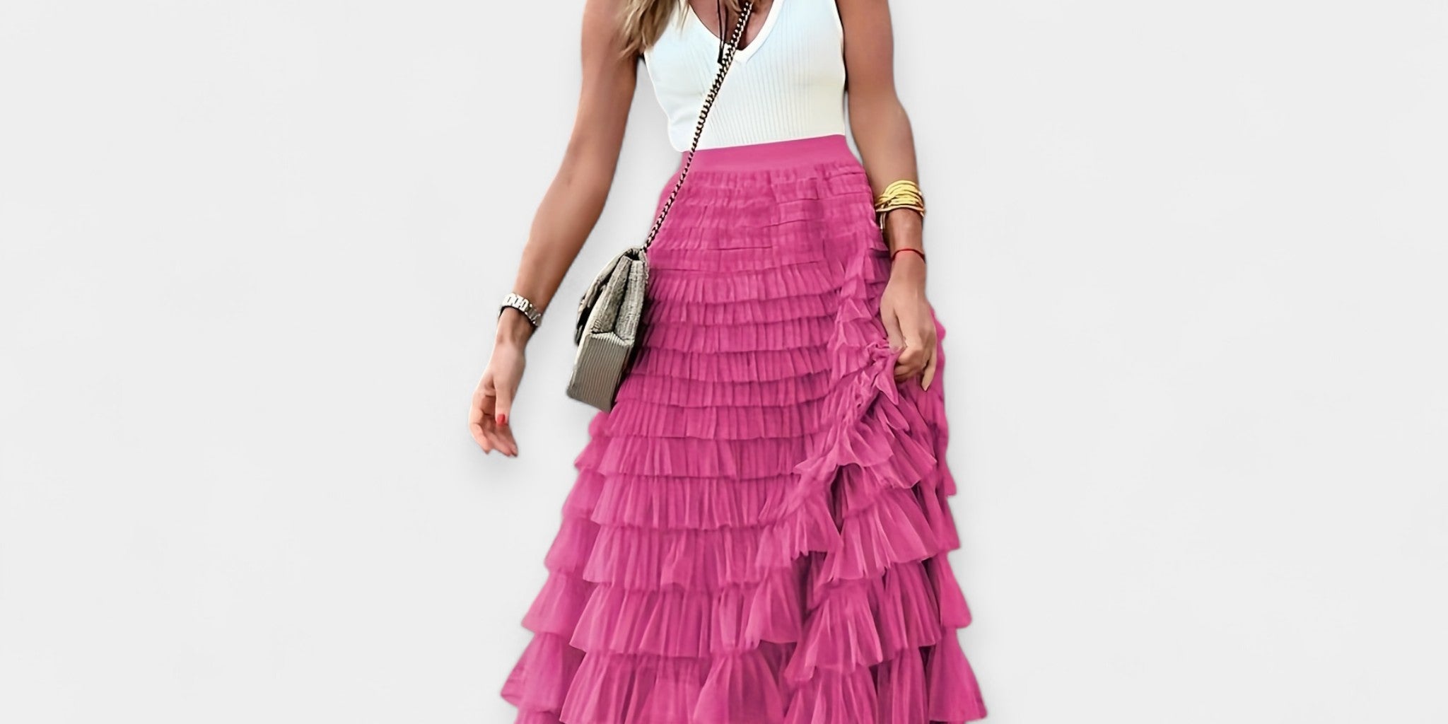 Boho Skirt with Satin Finish