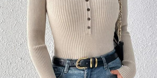 SHASHA™ - Elegant Chic Slim Fit Long Sleeve Round Neck Tops