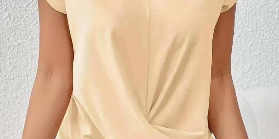 Elena | V-Neck Blouse with Button Detail