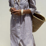 Sophia | Timeless Striped Shirt Dress with Elegant Comfort