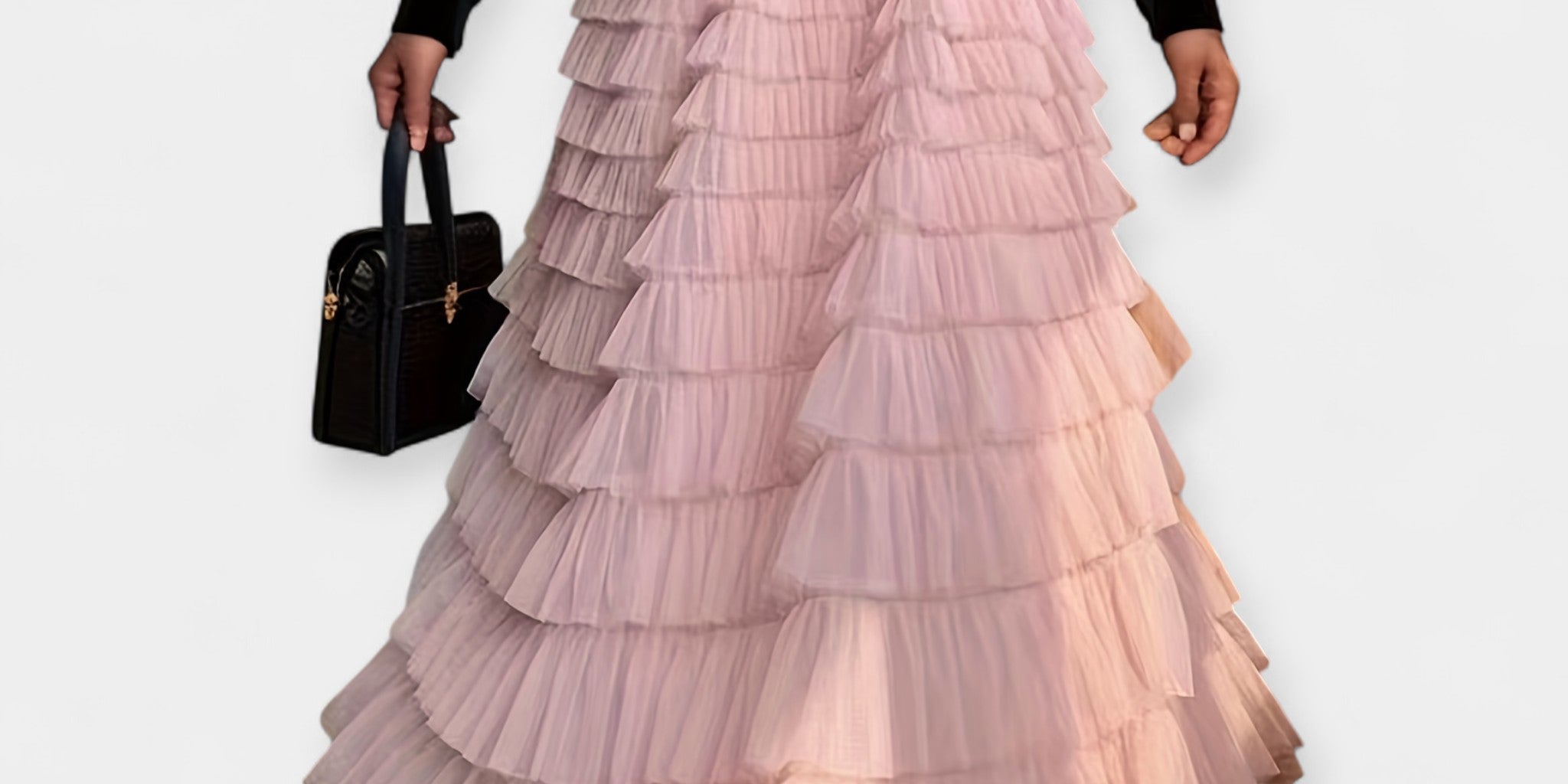 Elegant Tulle Detail Skirt
