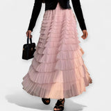 Elegant Tulle Detail Skirt
