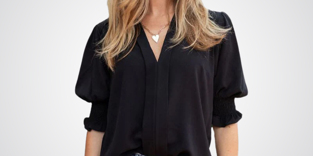 MONICA™ – Chic V-Neck Blouse