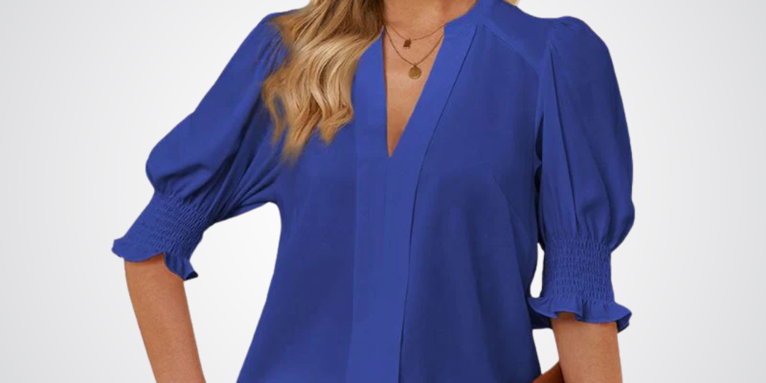 MONICA™ – Chic V-Neck Blouse