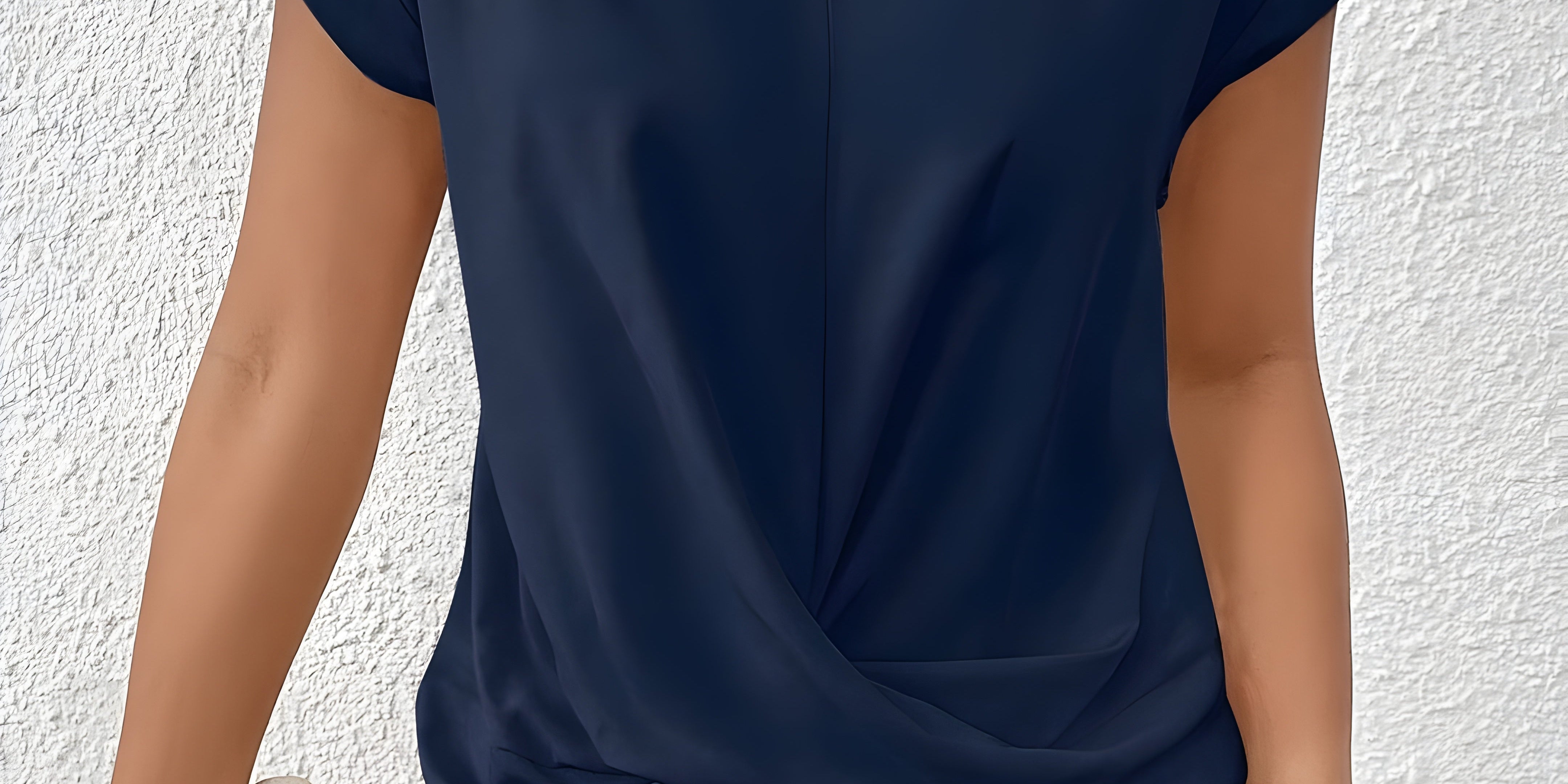 MEIKA™ – Classic Twist Detail V-Neck Top