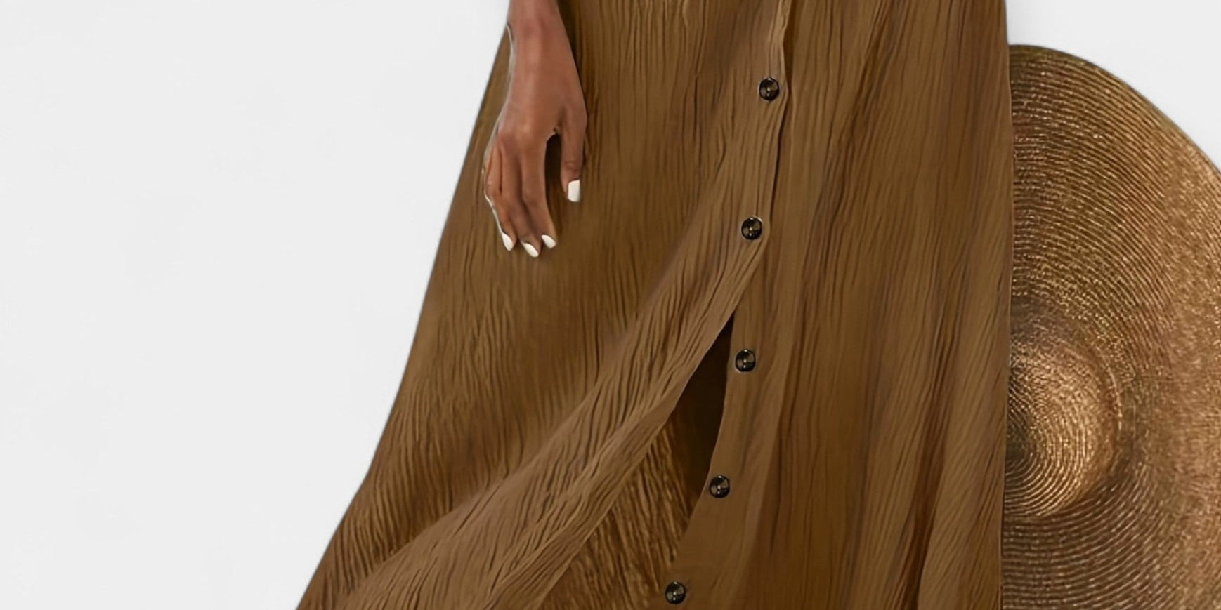 Long Semi-Transparent Skirt with Opening