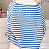 Celia | Striped Zipper Sweater