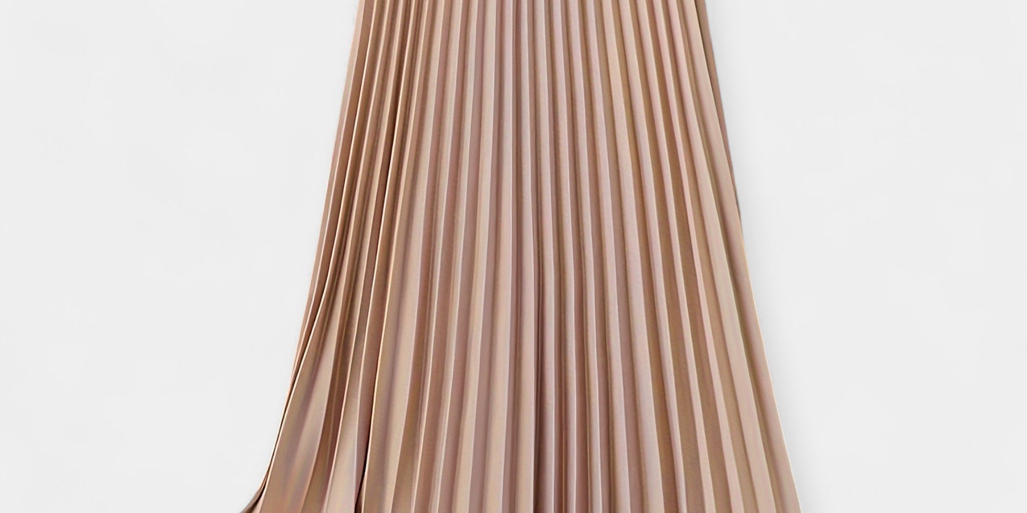 Pleated Satin Maxi Skirt