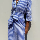 Sophia | Timeless Striped Shirt Dress with Elegant Comfort