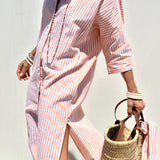 Sophia | Timeless Striped Shirt Dress with Elegant Comfort