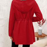 Reversible Hooded Coat with Leopard Print