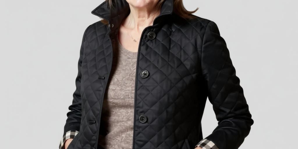 Diana - Casual Quilted Jacket with Turned-Down Collar