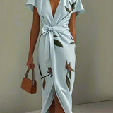 Amelia | Elegant Floral Wrap Dress