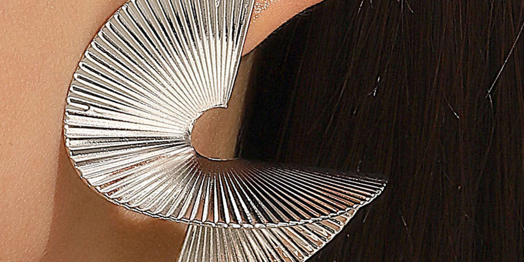 Pleated Metal Earrings