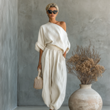 Eliza - Elegant Off-Shoulder Two-Piece Set
