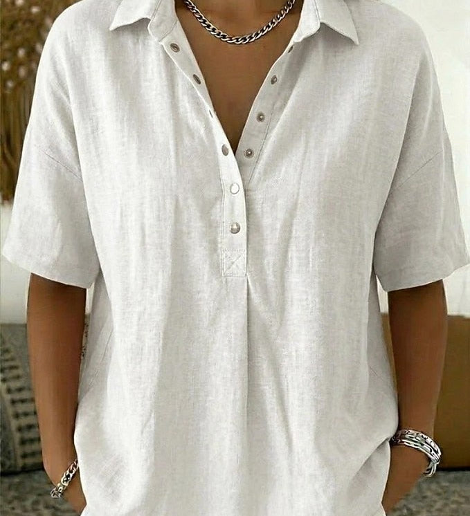Arabella - Relaxed Fit Button Blouse