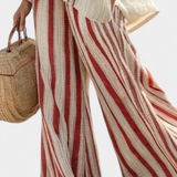 Vanessa - Elegant Red Stripes Set