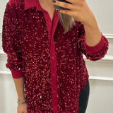 CIARA™ - Shimmer Sequin Shirt