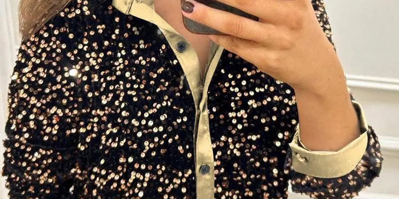 CIARA™ - Shimmer Sequin Shirt