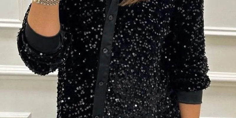 CIARA™ - Shimmer Sequin Shirt