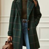 Elena – Classic Checked Coat