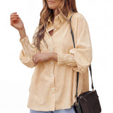 SARAH™ – Modern Striped Button Shirt