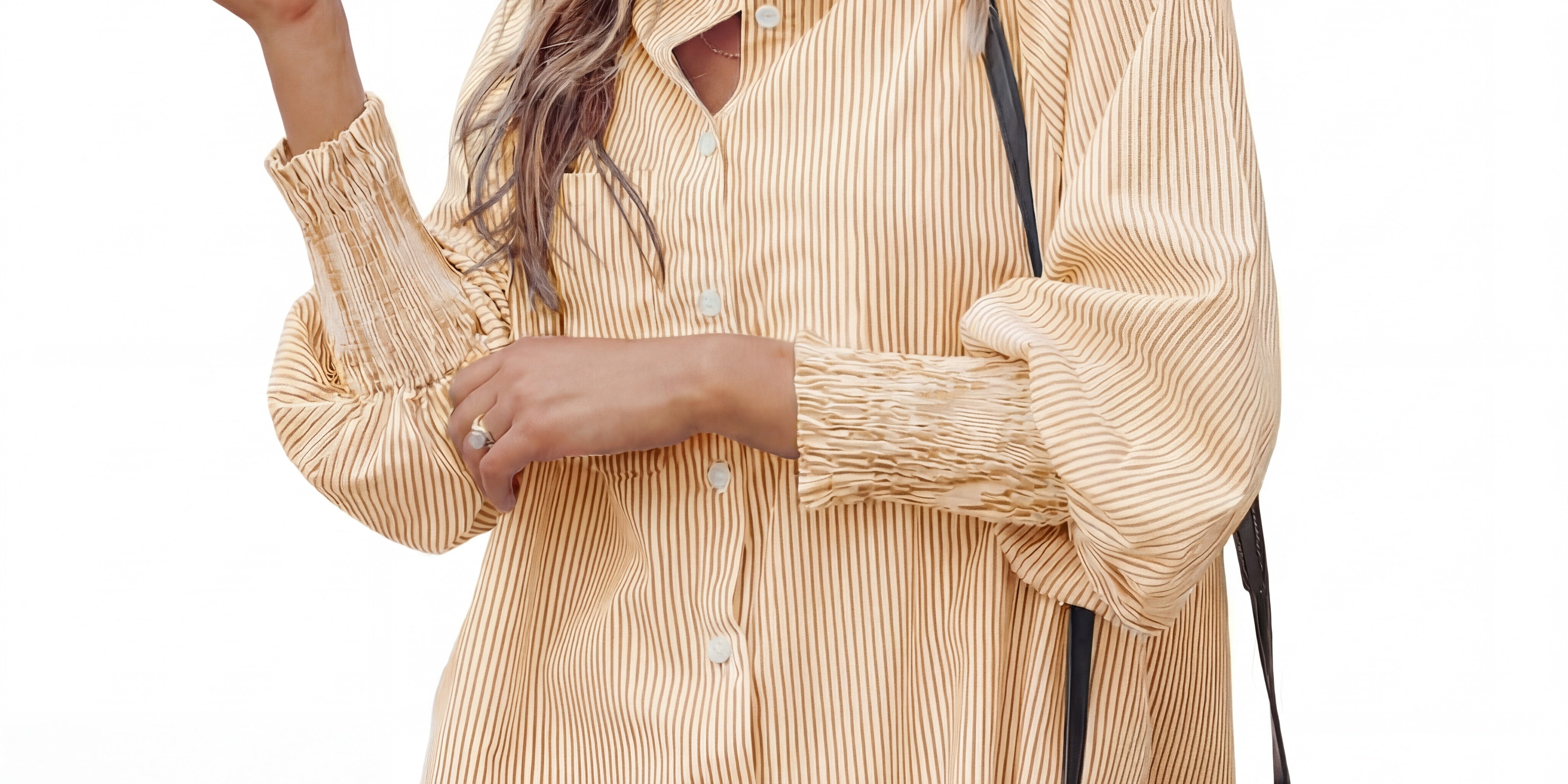SARAH™ – Modern Striped Button Shirt