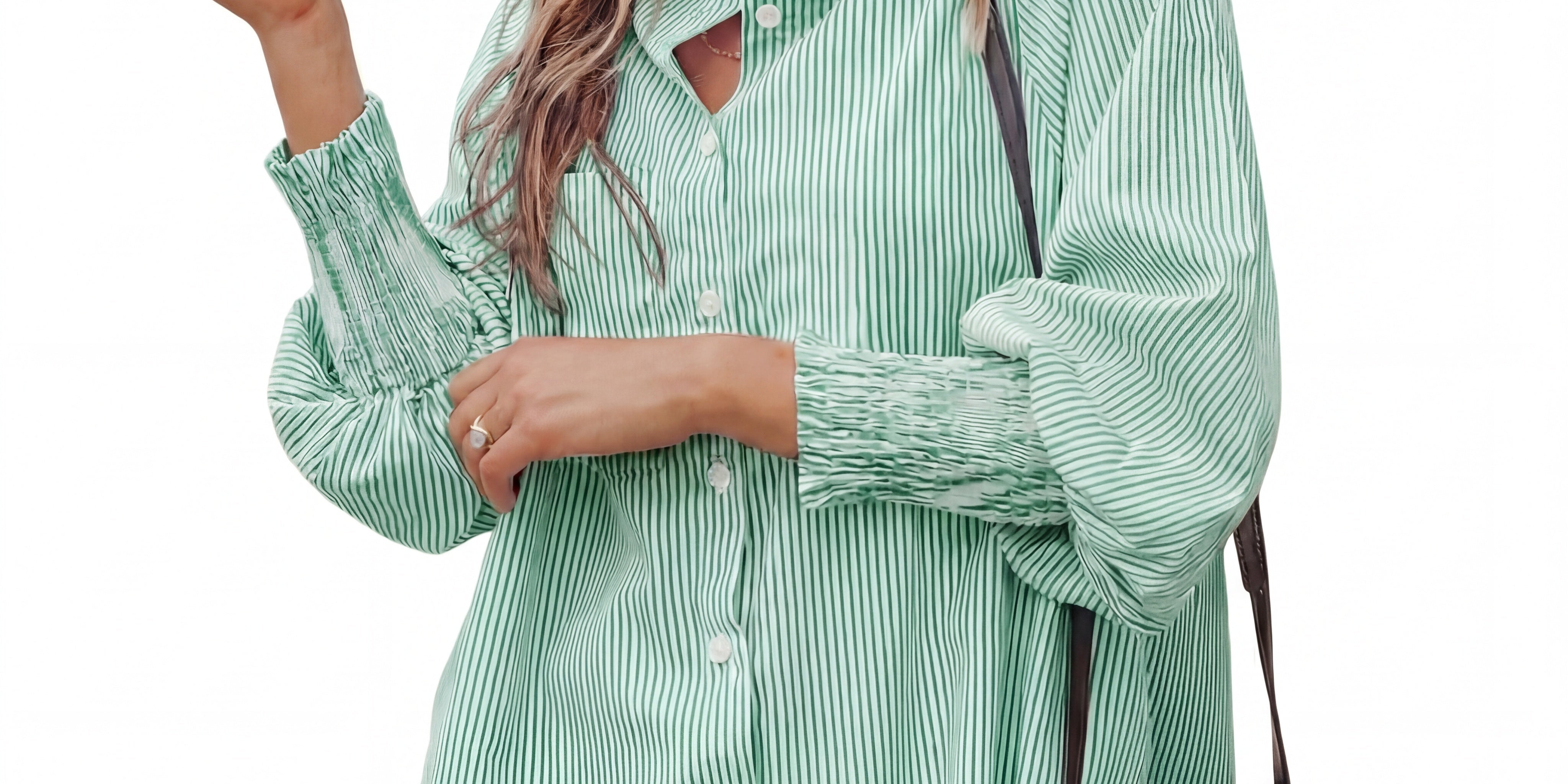 SARAH™ – Modern Striped Button Shirt