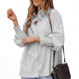 SARAH™ – Modern Striped Button Shirt