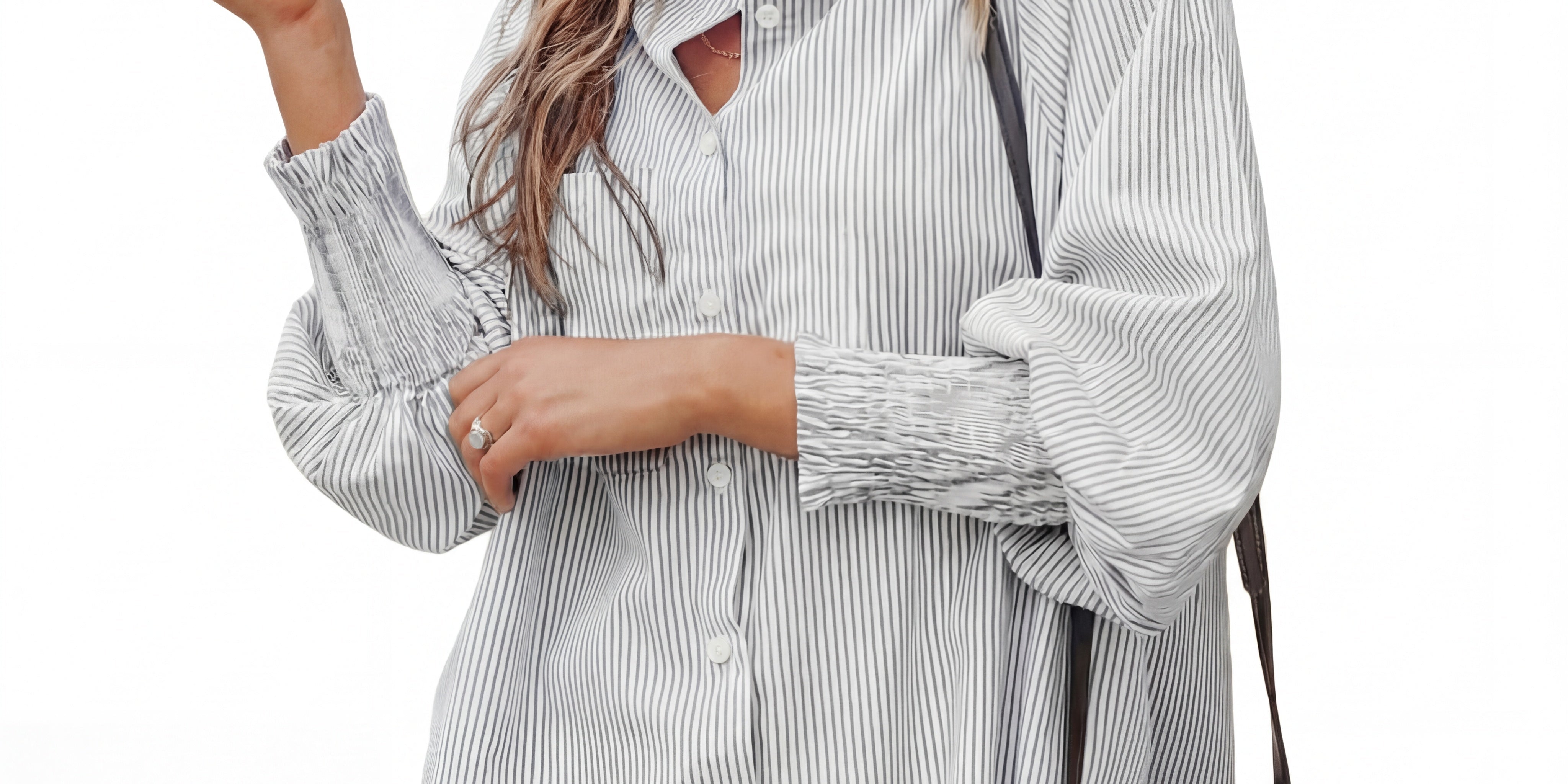 SARAH™ – Modern Striped Button Shirt