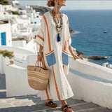 Maxi Dress "Solène" Ideal for Sea Getaways