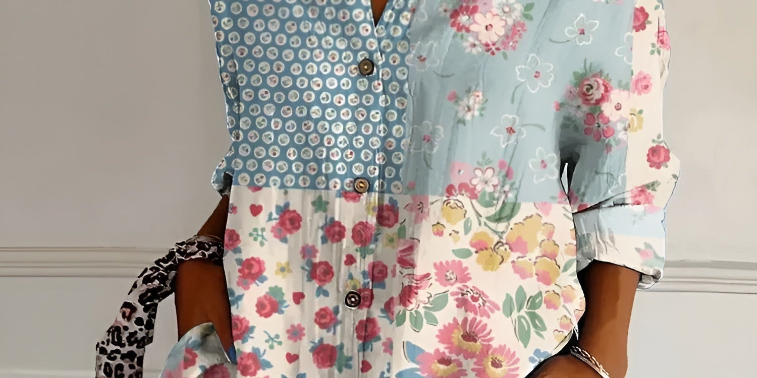 MELODIE™ – Elegant Floral Button Shirt