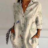 MELODIE™ – Elegant Floral Button Shirt