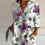 MELODIE™ – Elegant Floral Button Shirt