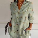 MELODIE™ – Elegant Floral Button Shirt