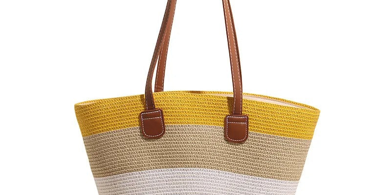 Cora™ | The Colourful Woven Straw Tote