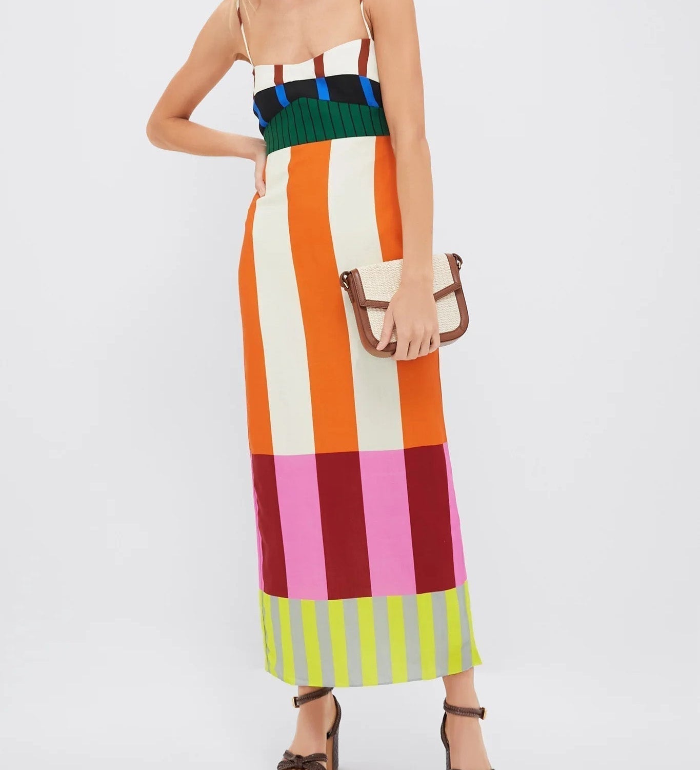 Paloma | Maxi Dress in Colourful Stripes